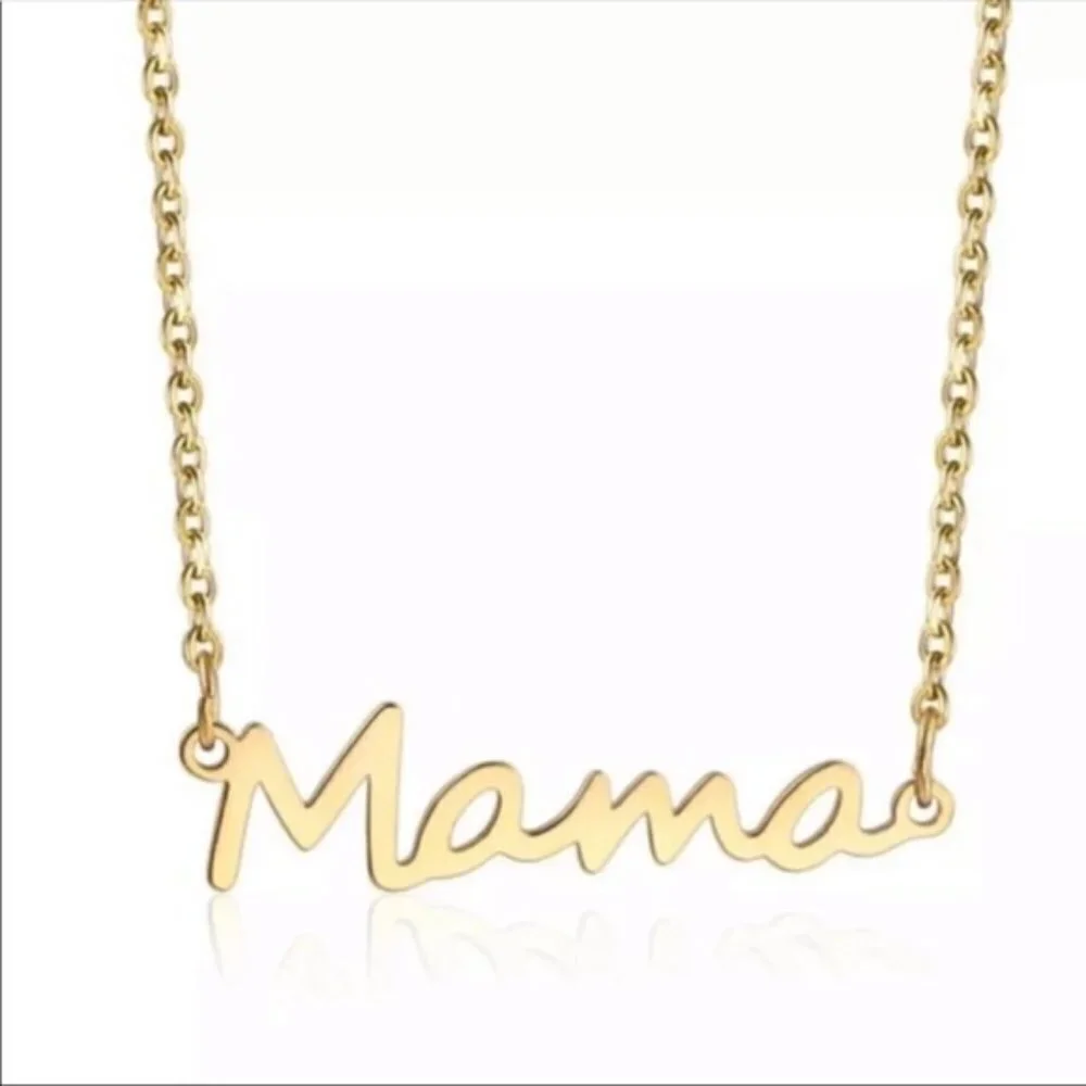Mama Gold Tone Necklace / Pendant - NEW